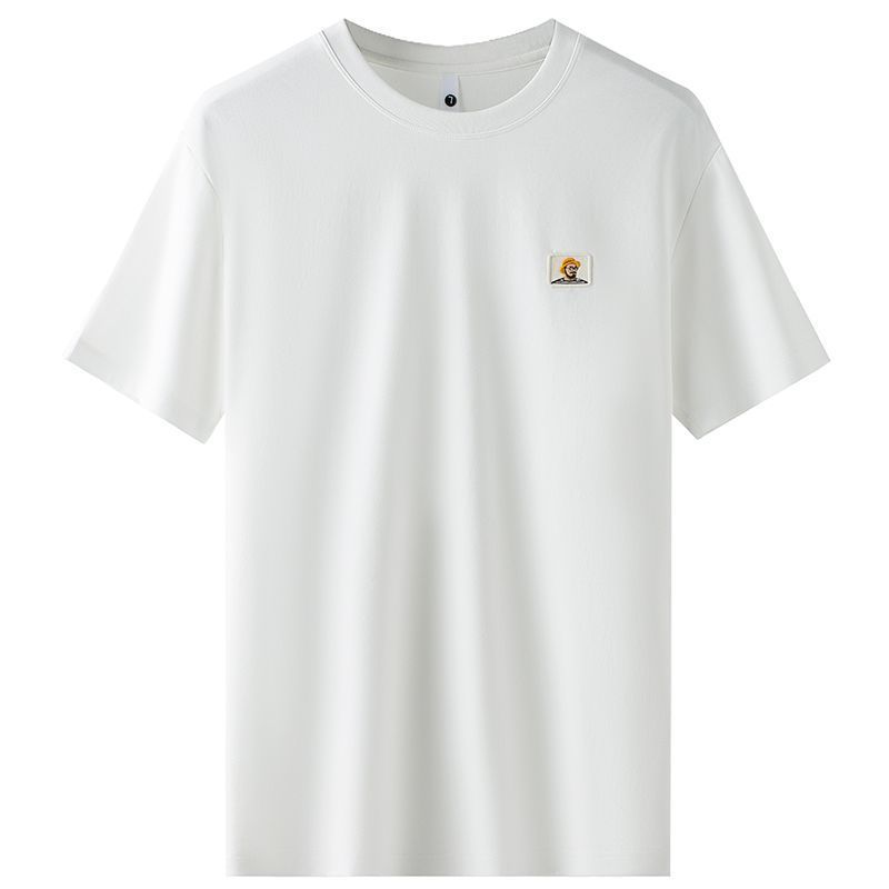 Imported T-Shirt with Cartoon Character Patch Logo and Relaxed Fit