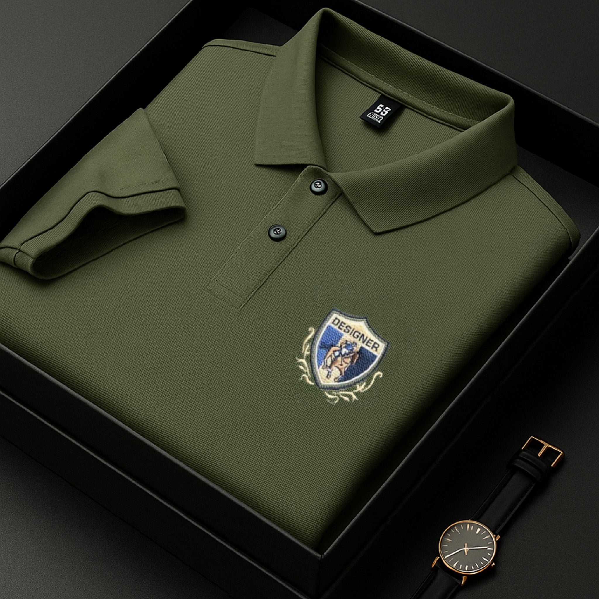 Luxury Embroidered Polo Shirt for Men