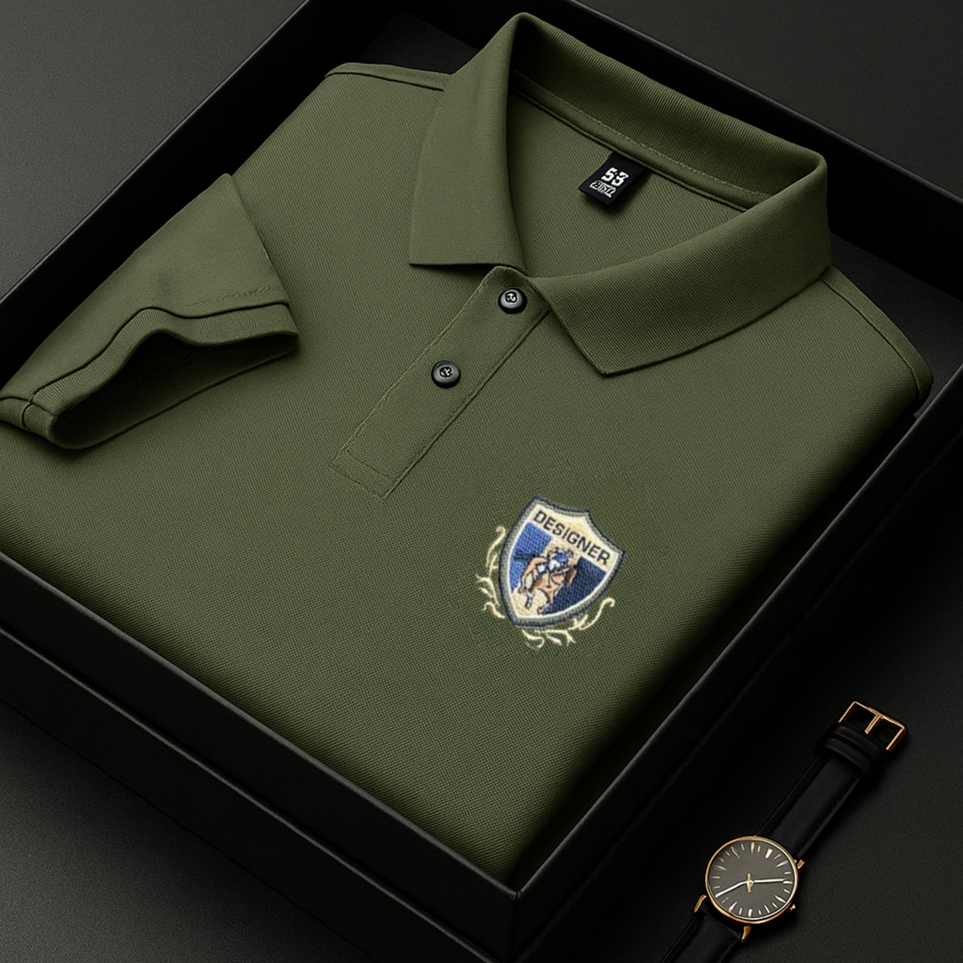 Luxury Embroidered Polo Shirt for Men