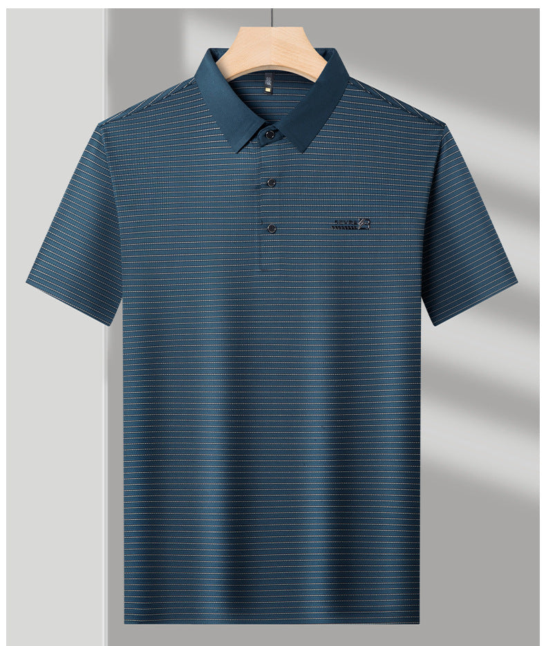 Imported Trendy Stripe Short Sleeve Men's Polo T Shirt For Daily Wear
